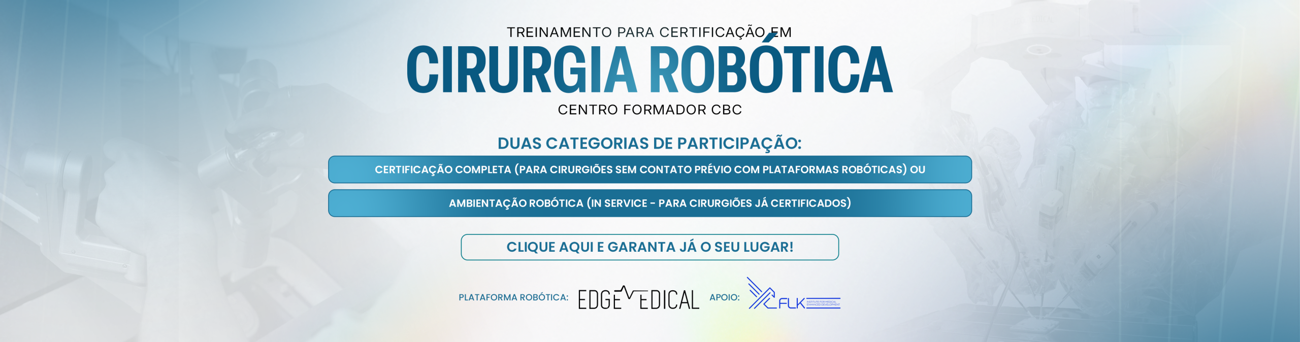 Treinamento para Certificação em Cirurgia Robótica